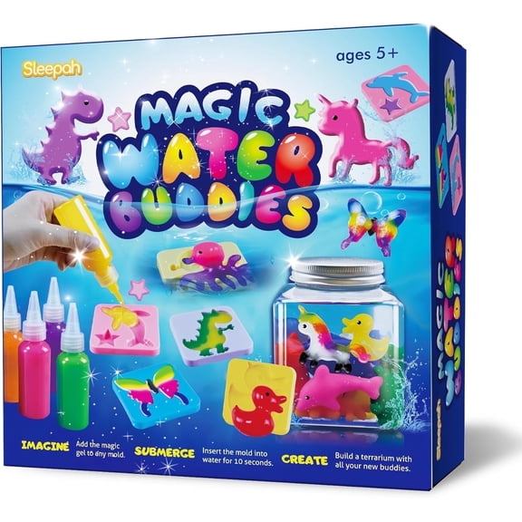 Aqua Fairy Water Gel Kit for Kids – Easter Gift Magic Water Elf Toy – Make Your Own Squishies – Craft Kits for Kids - DIY Squishy Maker - Arts & Crafts for Kids Ages 5 6 7 8 9 - Gift Boys or Girls