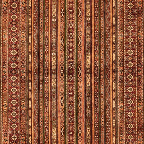 Ahgly Company Indoor Square Abstract Orange Modern Area Rugs, 6' Square