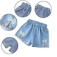 thumbnail image 4 of Kkkded Kids Baby Girls Denim Shorts Little&Big Girls Summer Jean Shorts Elastic Shorts Youth Denim Shortie Shorts,Size 3-13Y, 4 of 9