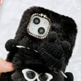 thumbnail image 3 of Dteck Case for iPhone 11, Girly Faux Fur Case Fluffy Furry Shockproof Protective Phone Cover for Apple iPhone 11,Black, 3 of 6
