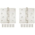 thumbnail image 3 of Stone Harbor Hardware 4" Door Hinges, 1/4" Radius Corner, Satin Nickel, 2-Pack, 3 of 4