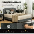 thumbnail image 6 of Costway Full Upholstered Bed Frame Adjustable Diamond Button Headboard Easy Assembly, 6 of 10