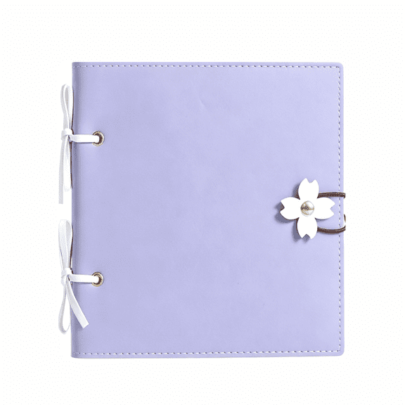 PU Leather Blank Notebook with Cherry Clasp, Unlined Refillable Travel Journal, Sketchbook, DIY Scrapbook and Photo Album, Blank Pages for Art, Writing, Craft