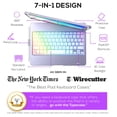 thumbnail image 2 of typecase Keyboard Case for 10.2 inch iPad 9th Generation 2021, iPad 8th & 7th Gen, Air 3, Pro 10.5 - Backlit Wireless Keyboard 360° Cover with Pencil Holder (Light Purple), 2 of 5