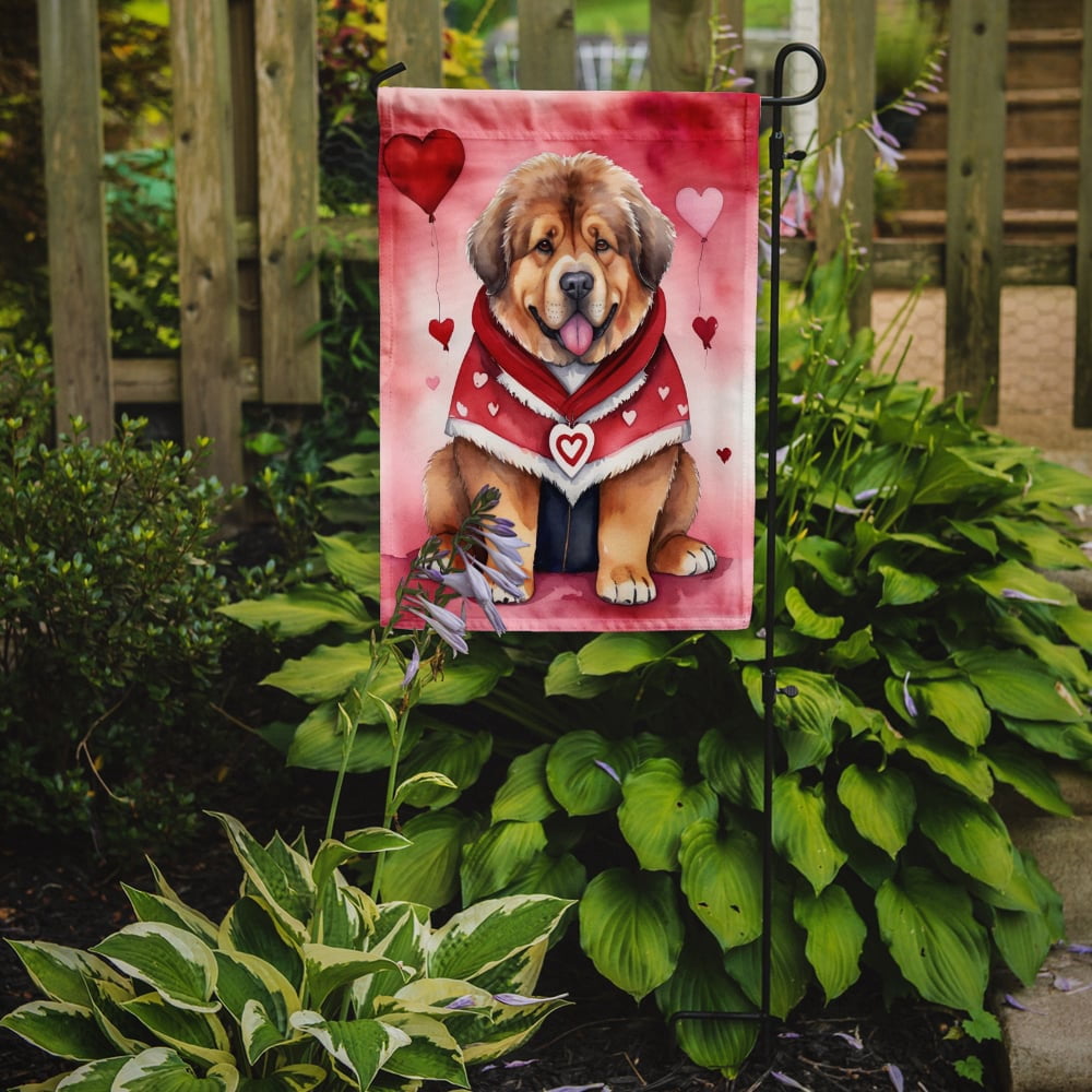 Tibetan Mastiff My Valentine Garden Flag 11.25 in x 15.5 in
