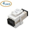 thumbnail image 1 of Cable Matters 4-Pack SC to SC Simplex Fiber Keystone Jack in White, 1 of 4