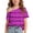 Hot Pink C, variant on WRKEKC Girls Short Sleeve Tops Kids Star Print One Shoulder Short Sleeve Casual T-Shirt for Daily Wear 5-14 Years
