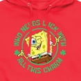 thumbnail image 3 of SpongeBob SquarePants - Who Needs Luck With This Charm - Men's Pullover Hooded Fleece Sweatshirt, 3 of 6