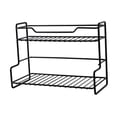 thumbnail image 5 of serony Kitchen Storage Rack Space Saving Multipurpose for Black Restaurant Household Desk Black 27.5x13x20cm, 5 of 5