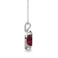 thumbnail image 2 of SuperJeweler 1 Carat Oval Shape Garnet Necklace In Sterling Silver, 18 Inches For Women, 2 of 5