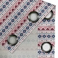 thumbnail image 4 of Ambesonne Ethnic Grommet Curtain, Pattern Triangles, 50" x 108", Pale Pink Dark Blue, 4 of 6
