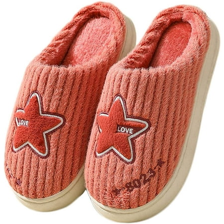 

CoCopeanut Winter House Slippers for Women Warm Cozy Fleece Lined Couple Slippers Non-Slip Slipper Slides Indoor & Outdoor