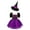 Purple&Rose Red, variant on DPOIS Girls Witch Halloween Costume Kids Wizard Cosplay Fancy Dress Up Purple 8