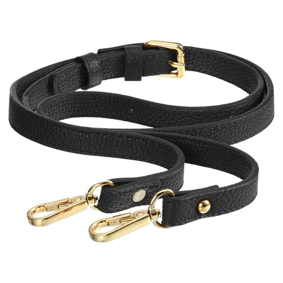 Uxcell Purse Strap Leather Adjustable Replacement Strap for Women's Crossbody Handbags Bag Black