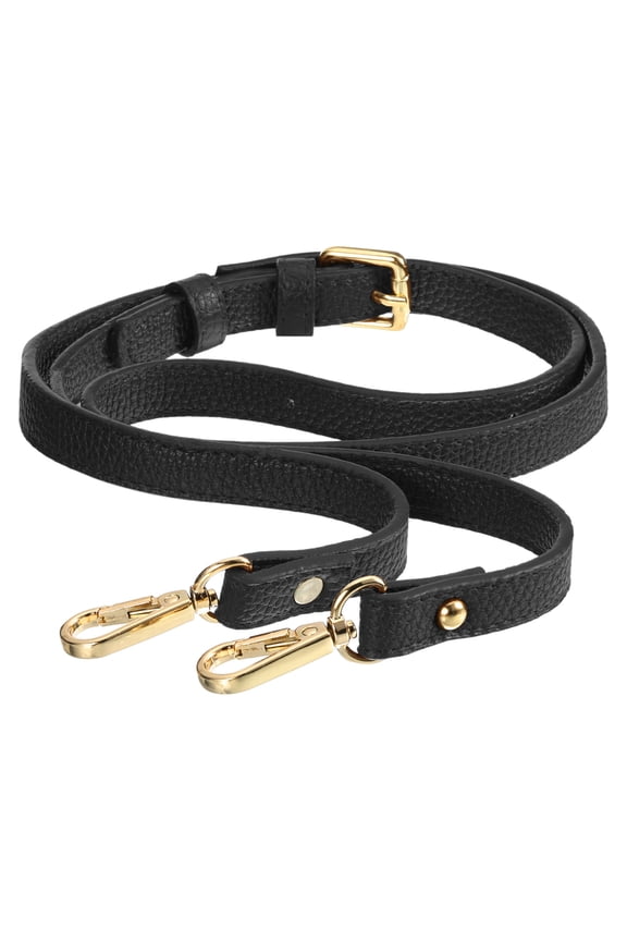 Purse Strap Leather Adjustable Replacement Strap for Women's Crossbody Handbags Bag Black