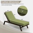 thumbnail image 2 of Snubbull 4 Pack Outdoor Chaise Lounge Cushions with High-Density Foam Ties Waterproof & Fade Resistant for Lawn and Pool Lounge Chairs, 80x26x4 inch, Light Green, 2 of 7