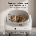 thumbnail image 5 of HHOLOVE ABRCT L1 Pro Open Top Smart Automatic Cat Litter Box 60L Self Cleaning Cat Toilet WiFi App Control Quiet Odor Control white(Gray), 5 of 10
