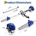 thumbnail image 3 of Gas-Powered 52cc Pole Saw for Tree Trimming & Pruning – 2-Stroke Engine, 12-Inch Cutting Bar, 16-Foot Maximum Reach, 1200ml Fuel Tank, 3 of 6