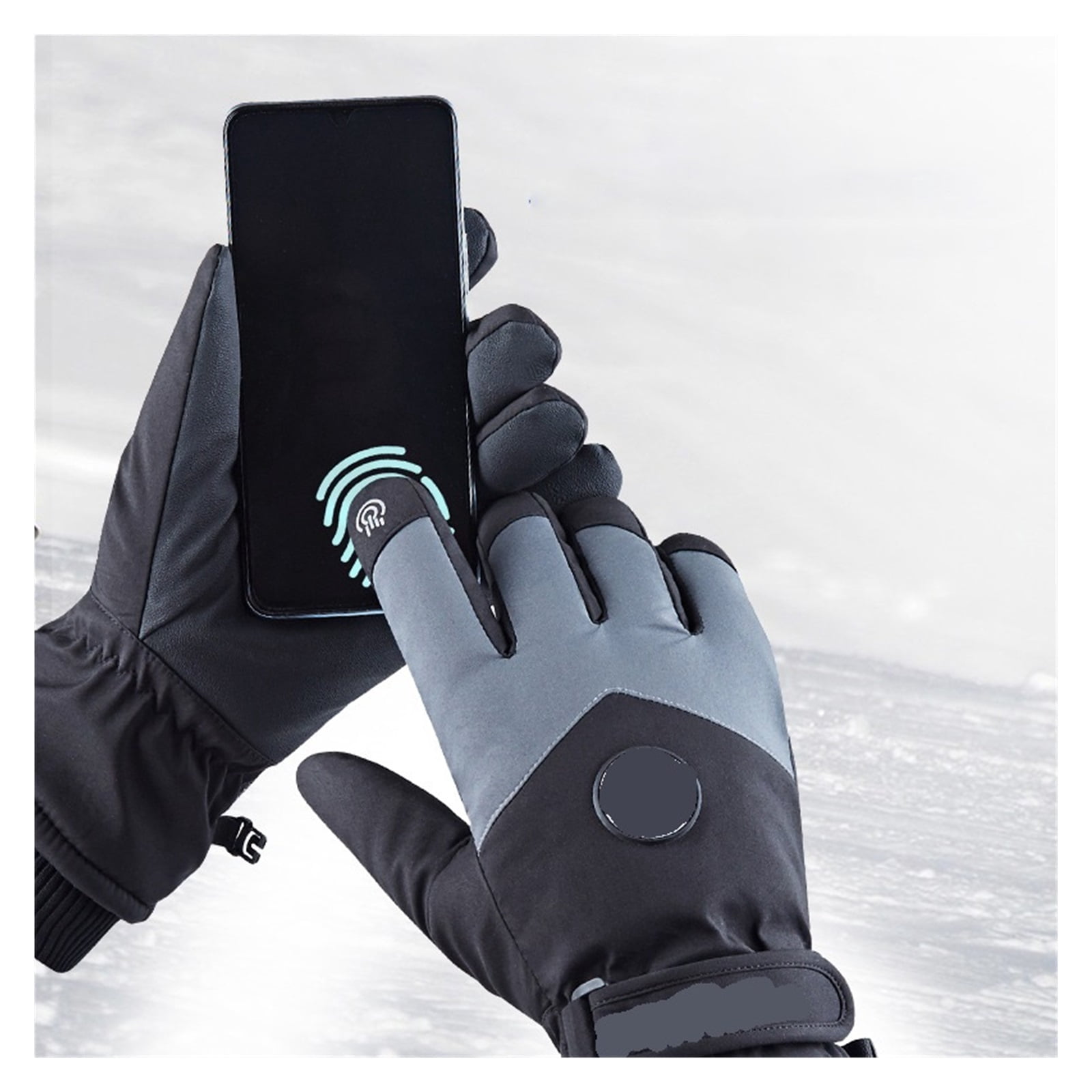 Winter Unisex Ski Gloves ,Plus Velvet Warm Waterproof Touch Screen Gloves ,Flexible and Comfortable