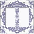 thumbnail image 6 of Metal Light Switch Plate Cover Mandala Gray White Flower Tile Pattern MDL070, 6 of 13