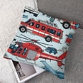 thumbnail image 7 of nygtbtfer Police Car Throw Pillow Soft Fire Truck Decorative Throw Pillowcase for Kids Teens Vehicle Pillow Case Cushion Cover Airplane Pattern Red Blue Cushion Case White, 7 of 7