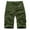 Olive Green, variant on Lovskoo Men's Cargo Shorts Solid Color Sports Leisure Multi-Pockets Relaxed Summer 2024 Beach Shorts Olive Green XL
