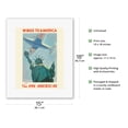 thumbnail image 2 of Wings to America - Via - Statue of Liberty New York - Vintage Airline Travel Poster by Paul George Lawler c.1940 - Fine Art Rolled Canvas Print 11in x 14in, 2 of 4