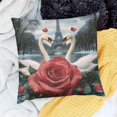 thumbnail image 2 of Patifu Swan Couple Throw Pillow Covers,Red Rose Pillow Case,Kids Girls Teens Adult Paris Eiffel Tower Cushion Cover Romantic Valentine's Day Office Chair Sofa Bed Decor 18x18in, 2 of 5