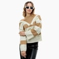 thumbnail image 2 of QASIEATN Sweaters for Graceful Women Fashion, Knit Long Sleeve Casual Pullover Sweater Top, Womens Fall Tops, 2 of 8