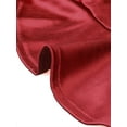 thumbnail image 5 of INSPIRE CHIC Satin Bolero Shrugs for Women's Open Front Ruched Long Sleeves Cropped Shrug M Wine Red, 5 of 6
