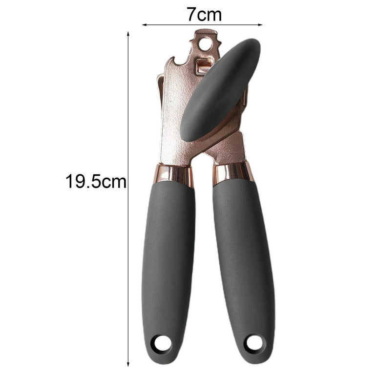 TOPV 2022 New Premium Manual Can Opener, Handheld Smooth Edge Straight  Handle Light Weight Hanging Portable Healthy Essential Kitchen Tool, Black