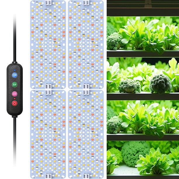 Lámparas de cultivo de espectro completo SDOVUERC de 768 LED, paquete de 4