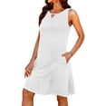 thumbnail image 1 of Robes d'Été pour Femmes 2025 Zeophrasy Robe d'Été Sans Manches à Poches Latérales en Liquidation à Moins de 5, 1 of 8