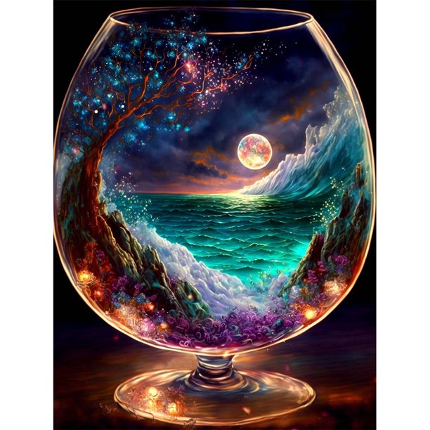 Hilo Algodón Ecológico Bordado Kit Punto Cruz Con Paisaje Impreso 11CT Artesanía
