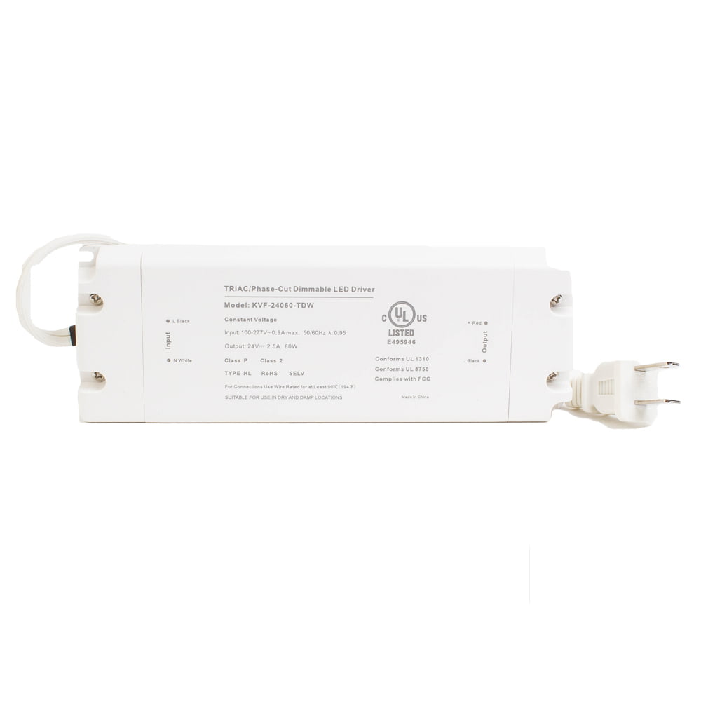 12v 60w LED Light Triac Dimmable Driver Power supply 5A Slim Linear Shape ETL 