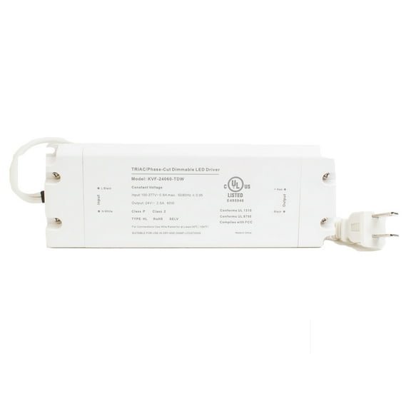 UL LISTED 24V 60W CLASS 2 TRIAC DIMMABLE POWER SUPPLY