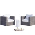 thumbnail image 1 of Living Source International Chaises de Patio en Osier / Rotin Gris/toile Ensemble de 2, 1 of 3
