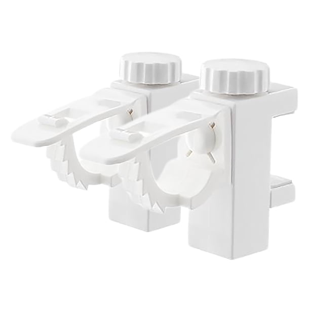 2 soportes ajustables para barra de cortina, ganchos autoadhesivos para cortina de ducha, soportes para armarios, estanterías y oficinas.