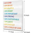 thumbnail image 2 of Kids Affirmation Canvas Framed Wall Art, I Am Kind I AM a Child of God Inspirational Quote Canvas Wall Art Ready to Hang for Kids Teens Class Room/Nursery/Home/Bedroom Decor,12" x 15", 2 of 6