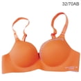 thumbnail image 1 of Sujetador sin costuras Mujer Ropa interior inalámbrica Letras Sujetador Hacer subir de copa fina para niñas, Rojo óxido, 32 / 70AB tholdsy AP001148-21B, 1 of 7