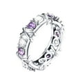 thumbnail image 1 of Anillo de circonita cúbica con forma de moissanita para mujeres y niñas., 1 of 3