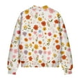 thumbnail image 5 of DISNIMO Flower Printed Jackets for Women Zip Up Sweatshirts V Neck Outwear Long Sleeve Jackets for Fall Winter, S, 5 of 7