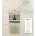 thumbnail image 2 of NATURE4U Woven cotton Wall Hanging Home Decor Bohemian Beige Geometric Hand Crafted 100% cotton Art Decor with Fringe and Tassel Elegant Apartment Bedroom Dorm Room Door Decoration, 17.5" W x 32" L, 2 of 3