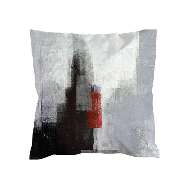 Bearachild Funda de cojín decorativa suave que añade un toque de elegancia a la decoración para sala de estar, funda de almohada con pintura Decoración del hogar W0081-14