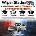 thumbnail image 2 of 2002 Infiniti I35 Beam Wiper Blades Wipers w/2yr Warranty (Set of 2) (WiperBladesUSA), 2 of 5