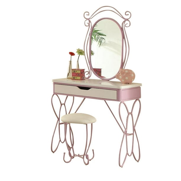 Acme Priya Ii Vanity Desk And Mirror, Antique Ladies Vanity Set