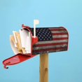 thumbnail image 5 of Vintage USA Flag Mailbox Covers, Magnetic Post Box Cover Wraps Large Size 25.5x21 in for Garden Yard Decor, 5 of 6