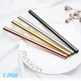 thumbnail image 1 of CAROOTU Straight/Bent Reusable Washable Straw Stainless Steel Colorful Drinking Straws Thickened Long Straw, 1 of 6
