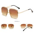 thumbnail image 2 of Retro Oversized Square Polarized Sunglasses for Women and Men Vintage Shades Classic Large Metal Sun Glasses, 2 of 2