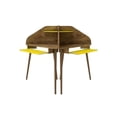 thumbnail image 1 of Manhattan Comfort Bradley Mid Century Modern Home Office Cubicle Section Study Desk, 2 Piece, Rustic Brown/Yellow, 1 of 5